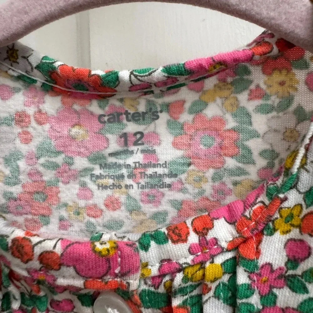NWOT Carter’s 12M Girls Red Casual Sundress with Flutter Cap Short Sleeves